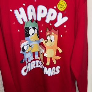 Lucy Vibrant Red Sweatshirt bluey light up Christmas sweater new 3x